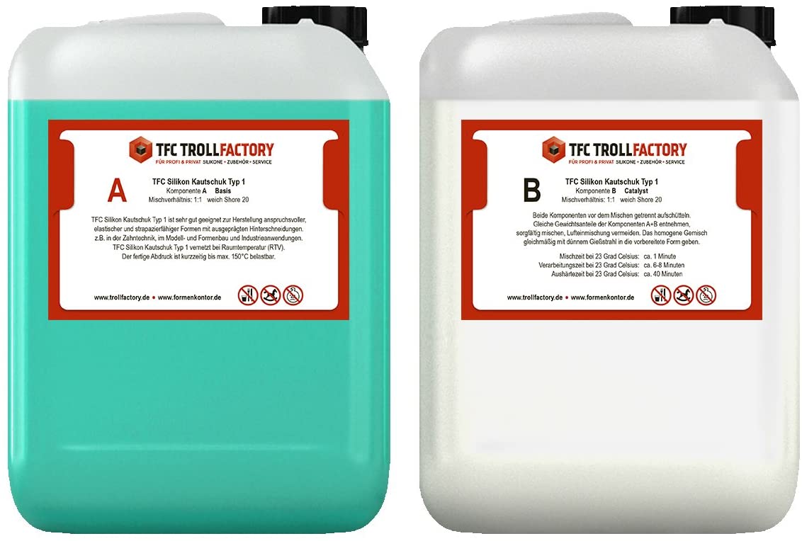 TFC Silikon Kautschuk Typ 1 Abformsilikon weich 1:1 NV Troll Factory RTV BESTSELLER 2024