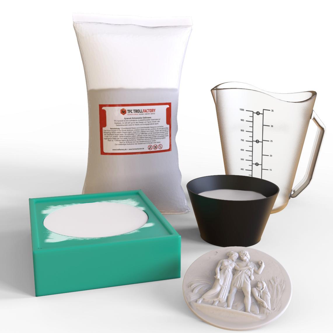 TFC Xyrarock schneeweiss Giessmasse 4:1 INSGESAMT 25KG TOP 1A ++