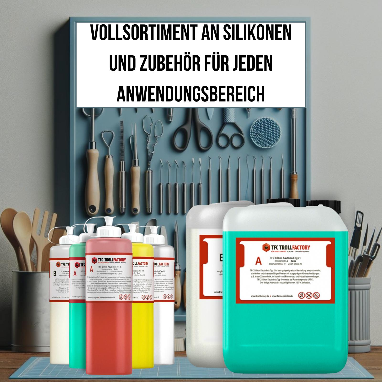 TFC Silikon Kautschuk Typ 1 Abformsilikon weich 1:1 NV Troll Factory RTV BESTSELLER 2024