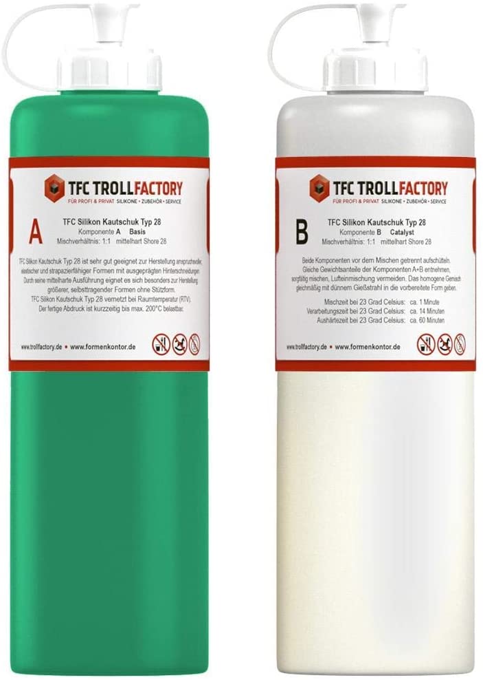 Polyment Silikon Kautschuk Typ 28 Abformsilikon mittelhart 1:1 RTV