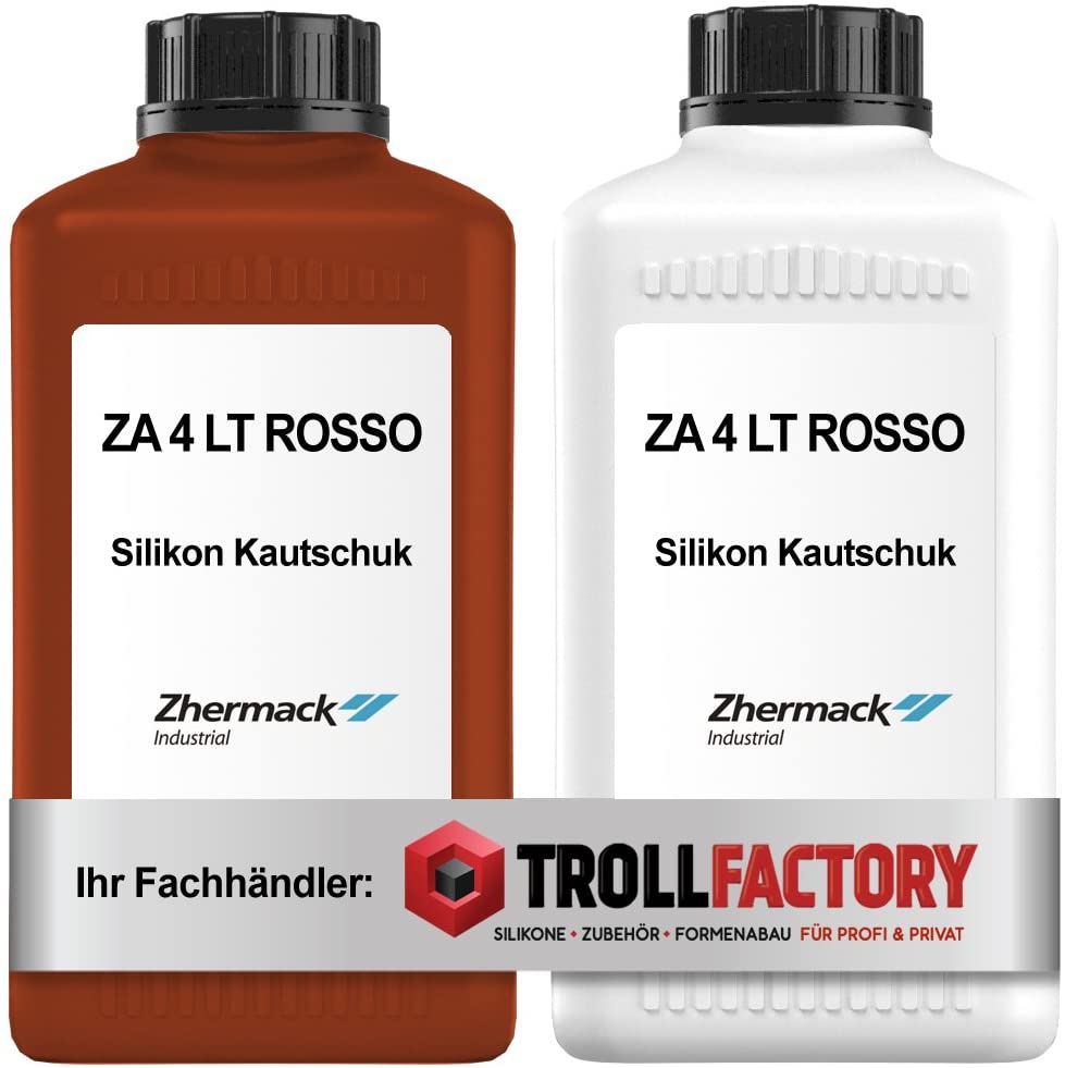 Zhermack Silikon Kautschuk ZA 4 LT Rosso rot weich Shore Härte 4