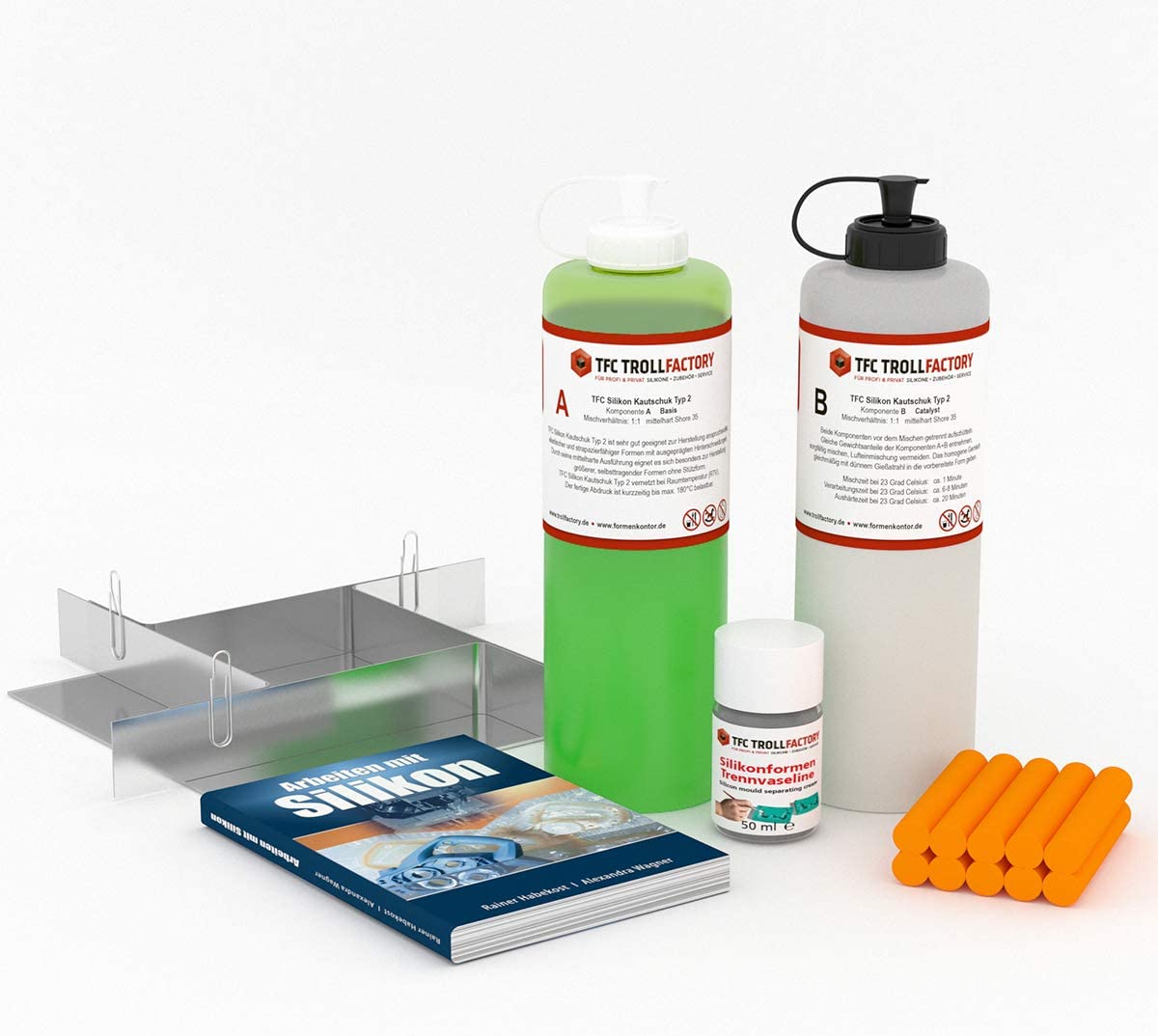 Polyment Starterset Kit DIY Formenbau Silikon Kautschuk Formen selbst herstellen NV klein