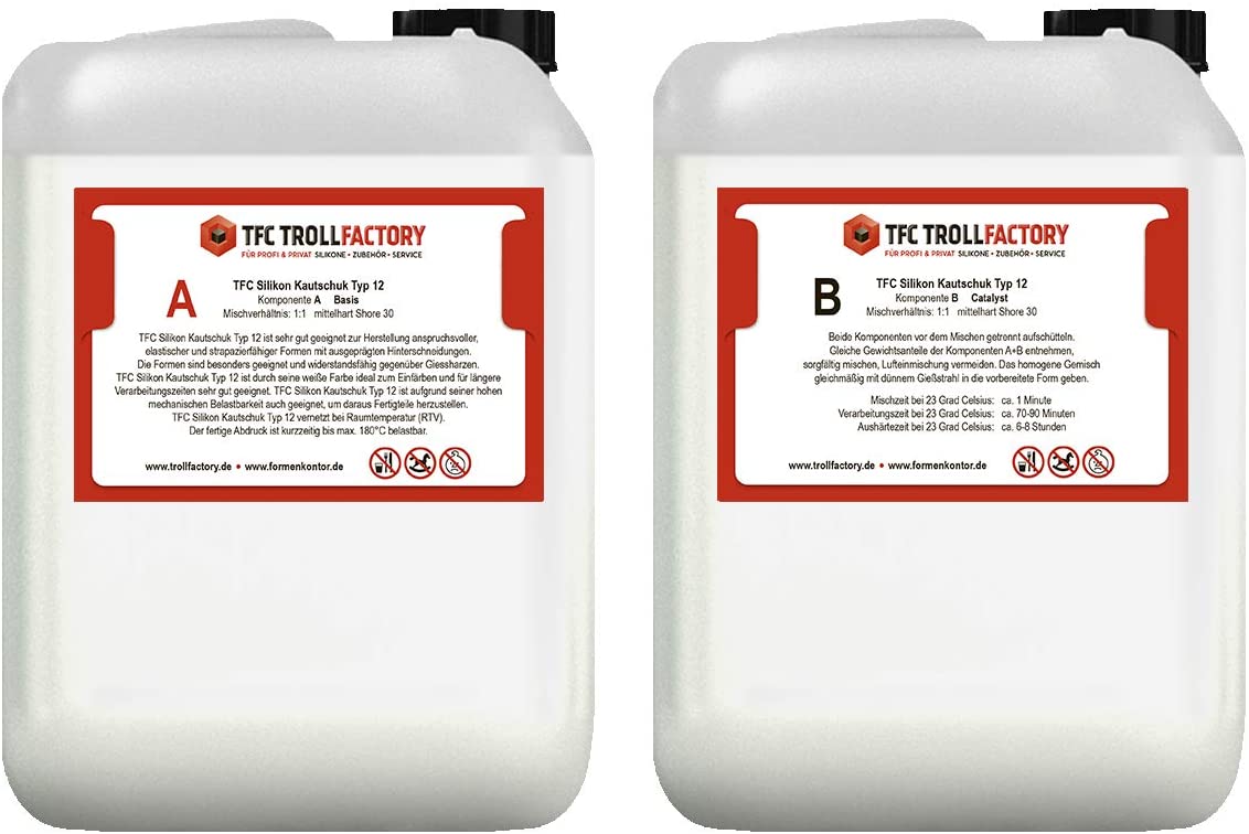 Polyment Silikon Kautschuk Typ 12 weiß Shore 30 super belastbar