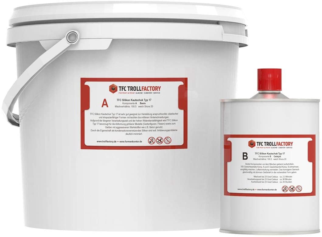 Polyment Silikon Kautschuk Typ 17 RTV NV weisslich Shore 10 - 20 - 30