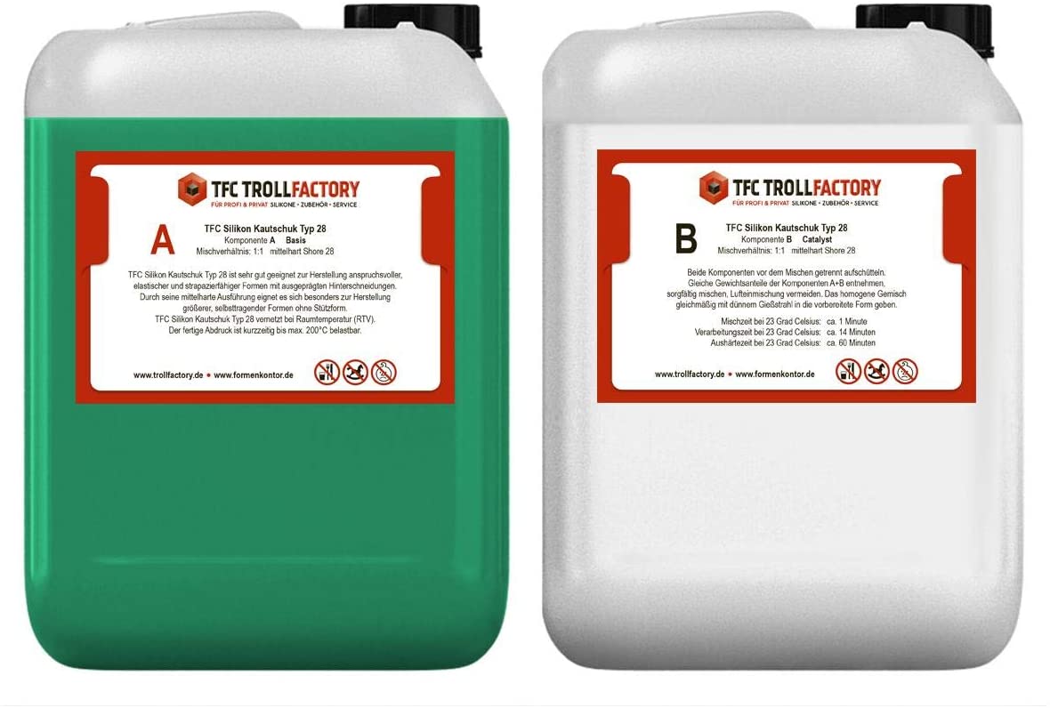 Polyment Silikon Kautschuk Typ 28 Abformsilikon mittelhart 1:1 RTV