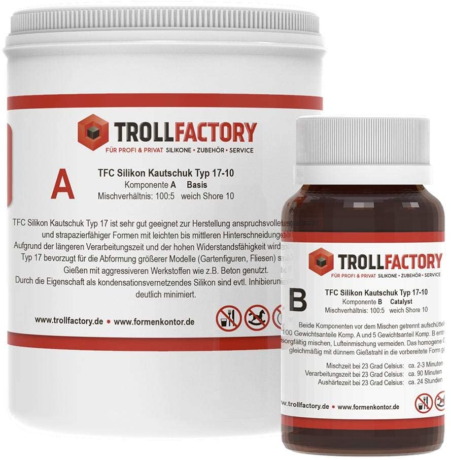 Polyment Silikon Kautschuk Typ 17 RTV NV weisslich Shore 10 - 20 - 30