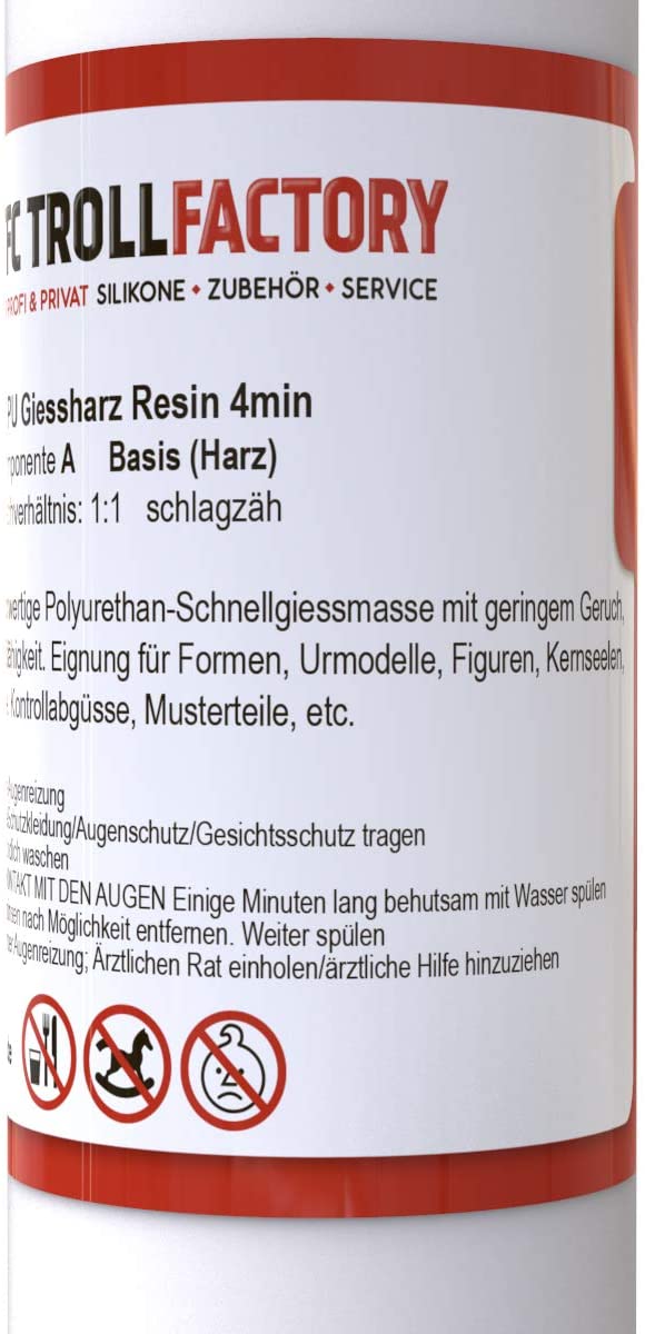 Polyment PU Giessharz Resin 4 Min. I Zweikomponenten-Giessmasse, beige I dünnflüssig,
