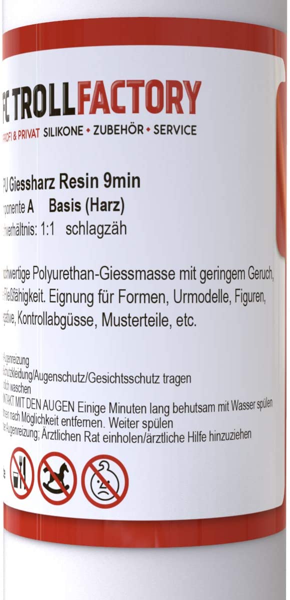 Polyment PU Giessharz Resin 9 Min. I Zweikomponenten-Giessmasse, beige I dünnflüssig