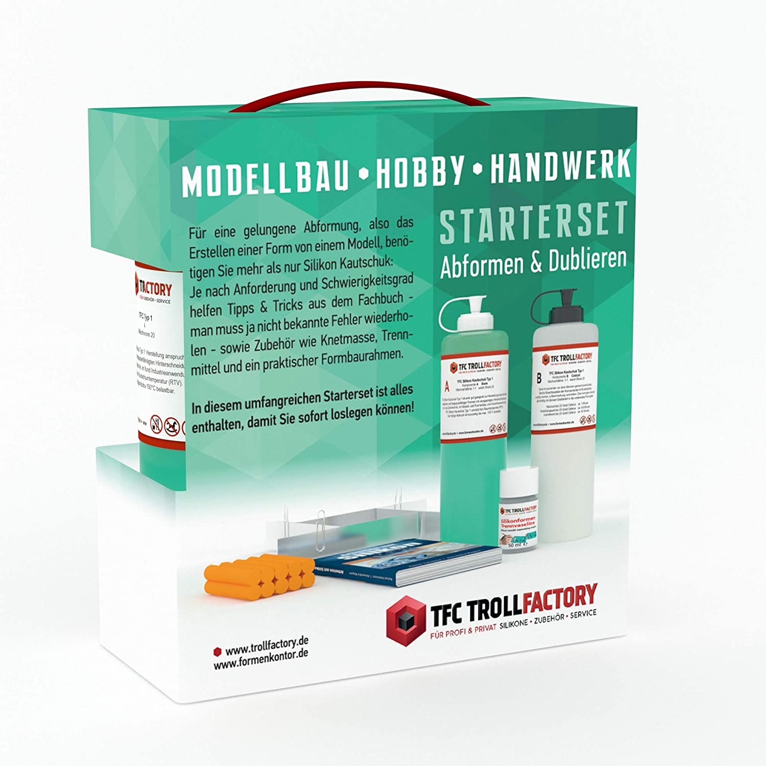 Polyment Starterset DIY Formenbau Silikon Kautschuk Abformen und Dublieren groß