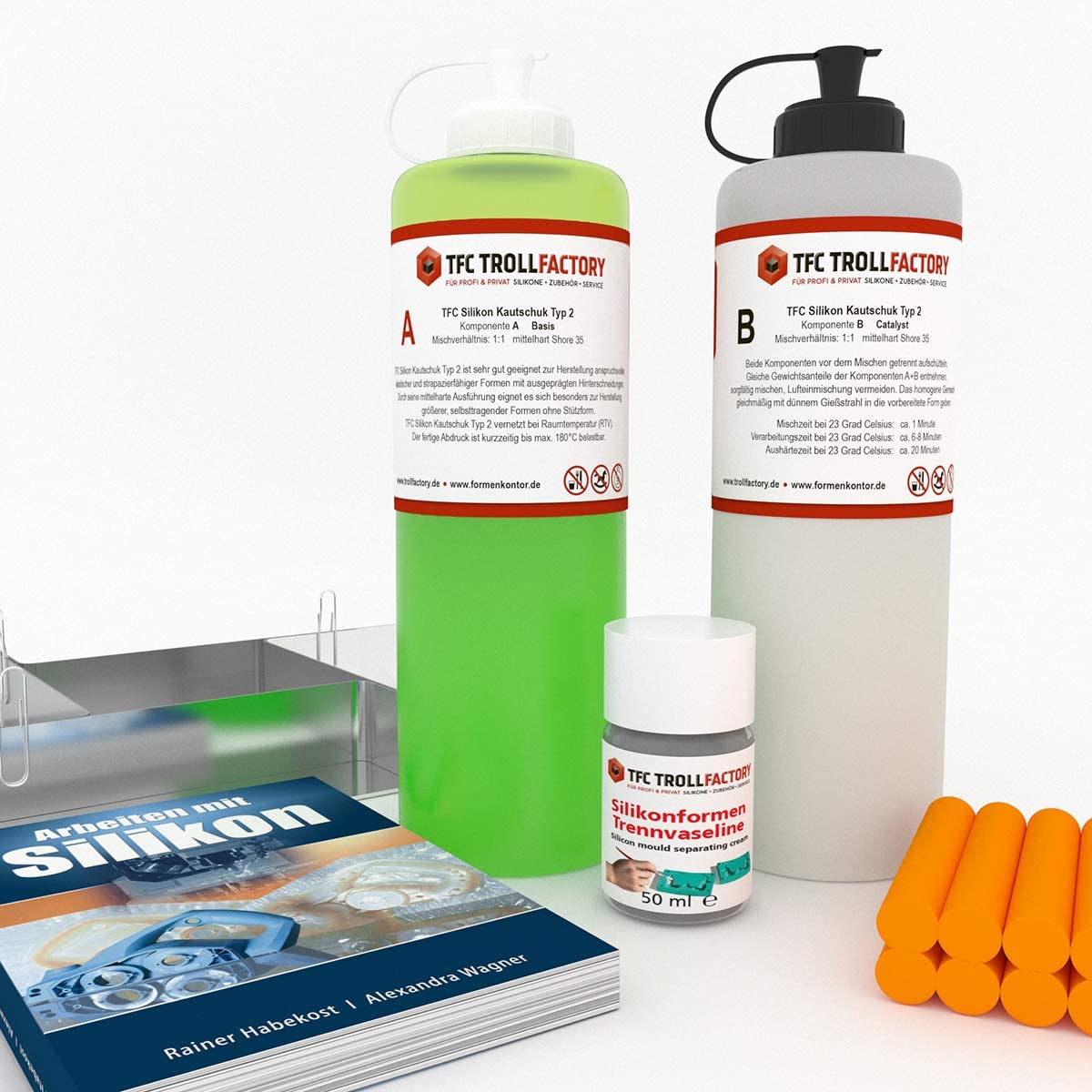 Polyment Starterset Kit DIY Formenbau Silikon Kautschuk Formen selbst herstellen NV klein