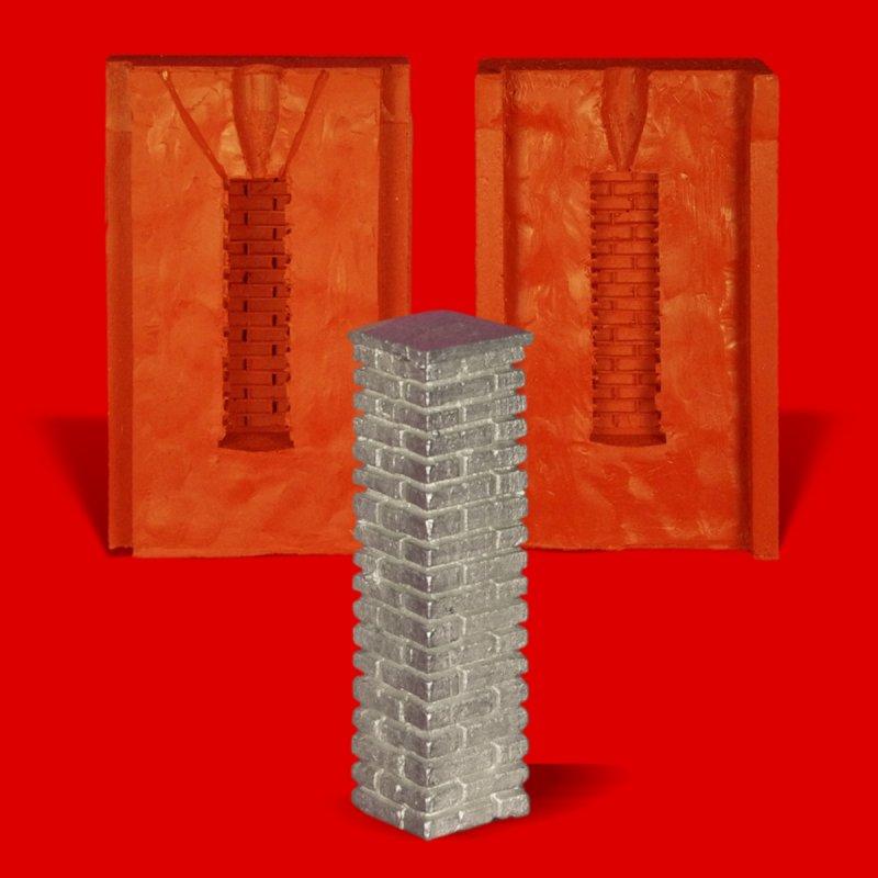 Pewter mold column Stehle pillar - heat-resistant silicone mold - requires approx. 70g pure tin
