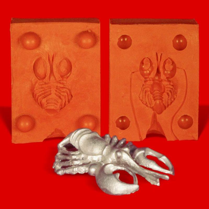 Pewter mold Lobster Languste Lobster - heat-resistant silicone mold - requires approx. 15g pure tin
