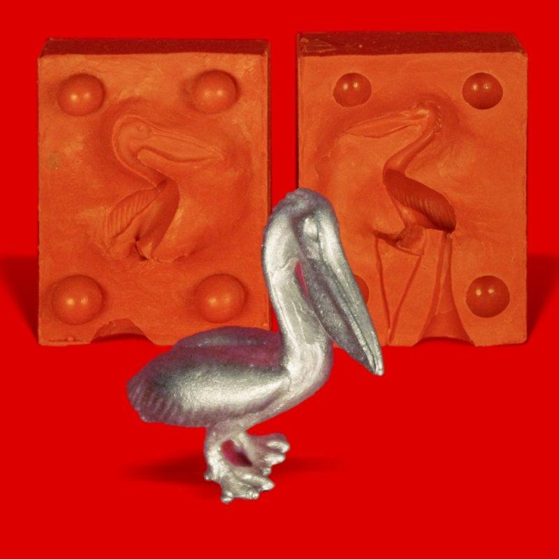 Pelikan pewter mold - heat-resistant silicone mold - requires approx. 25g of pure tin