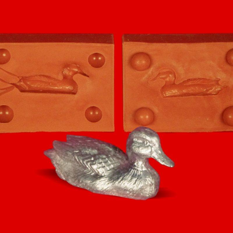 Pewter mold Duck Duck - heat-resistant silicone mold - requires approx. 30g pure tin