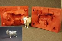 Tin mold billy goat - heat-resistant silicone mold - requires approx. 165g pure tin