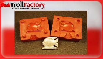 Zinn Giessform Fisch - Silikonform hitzebeständig - benötigt ca. 90g Reinzinn