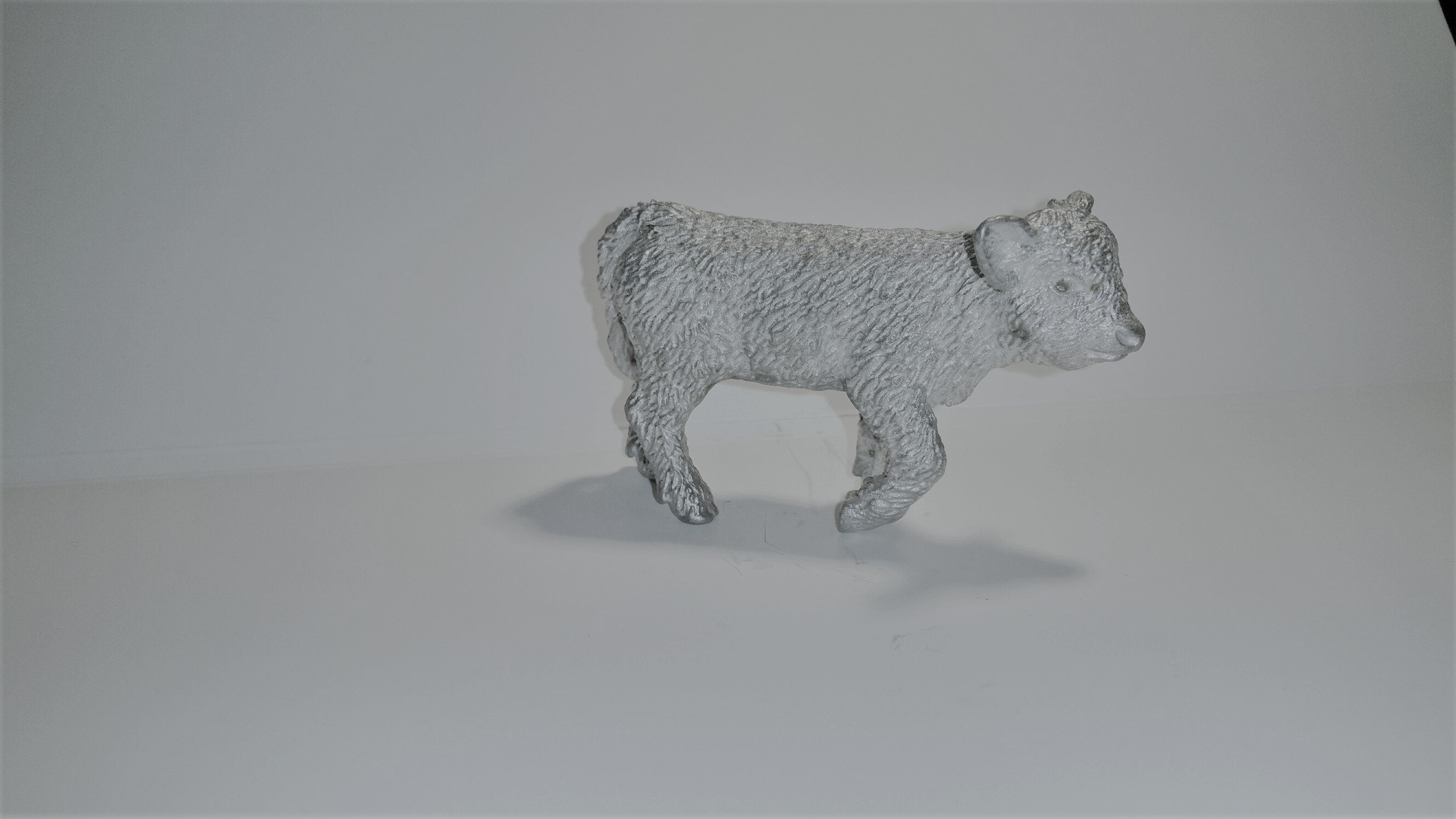 Zinn Giessform Galloway Jung-Rind - Silikonform hitzebeständig - benötigt ca. 280g Reinzinn