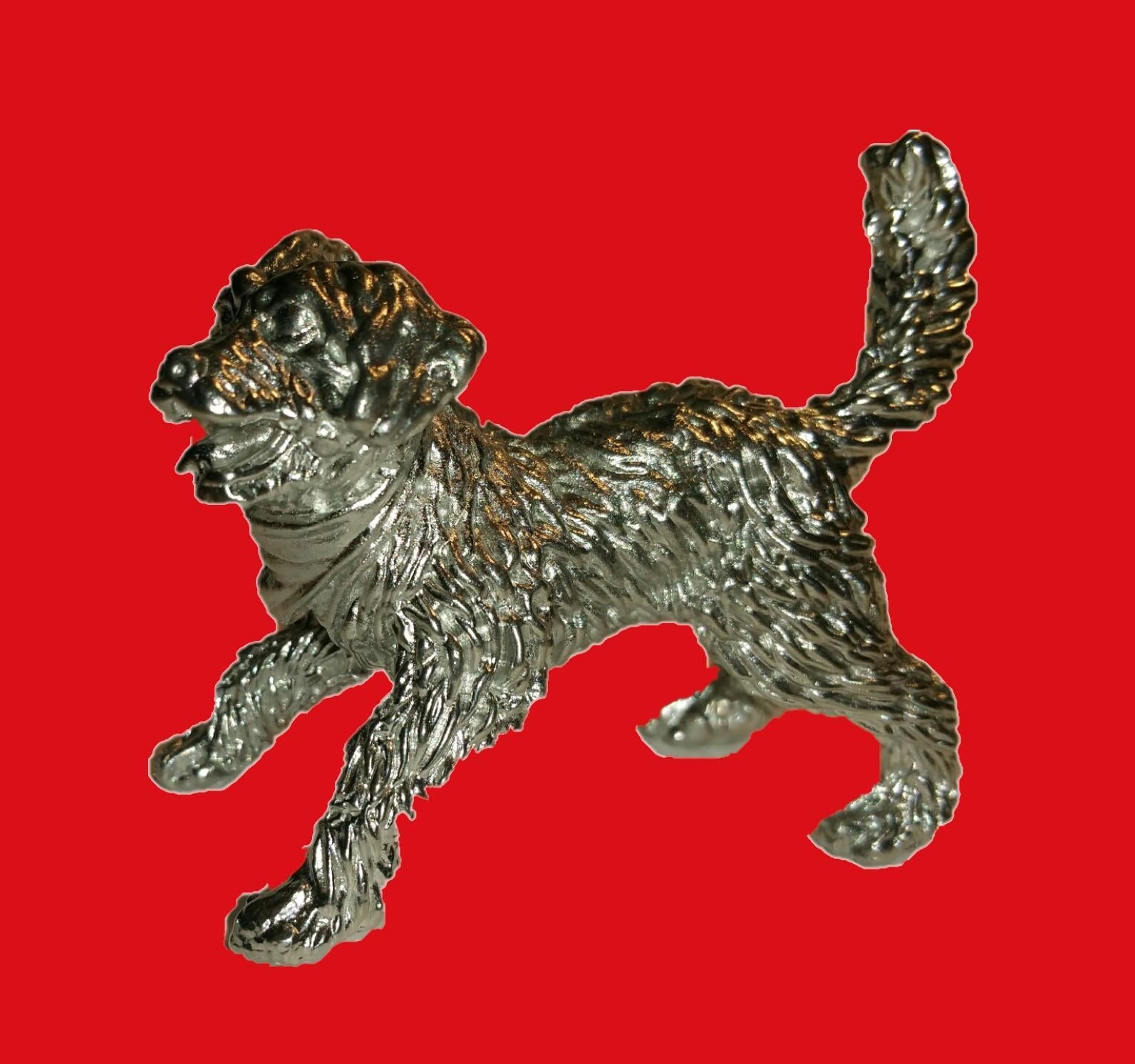 Pewter mold poodle mix with scarf Silicone mold heat-resistant - requires approx. 90g pure tin