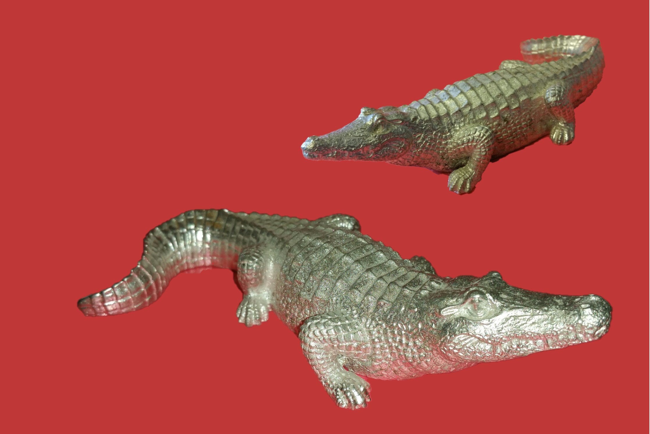 Tin mold crocodile - heat-resistant silicone mold - requires approx. 385 g of pure tin