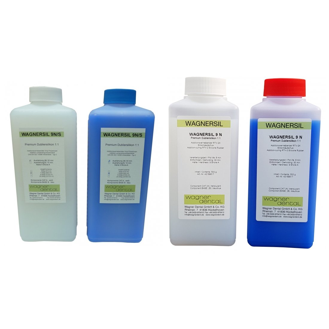 Wagnersil Premium 9 N blau Shore 9 EFZ 30 min 1:1