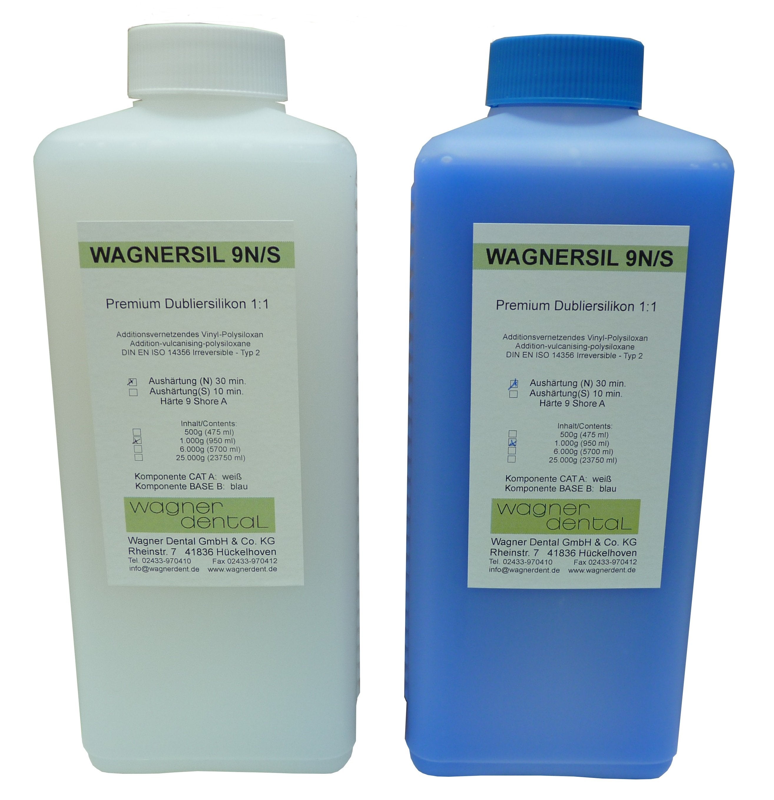 Wagnersil Premium 9 N blau Shore 9 EFZ 30 min 1:1