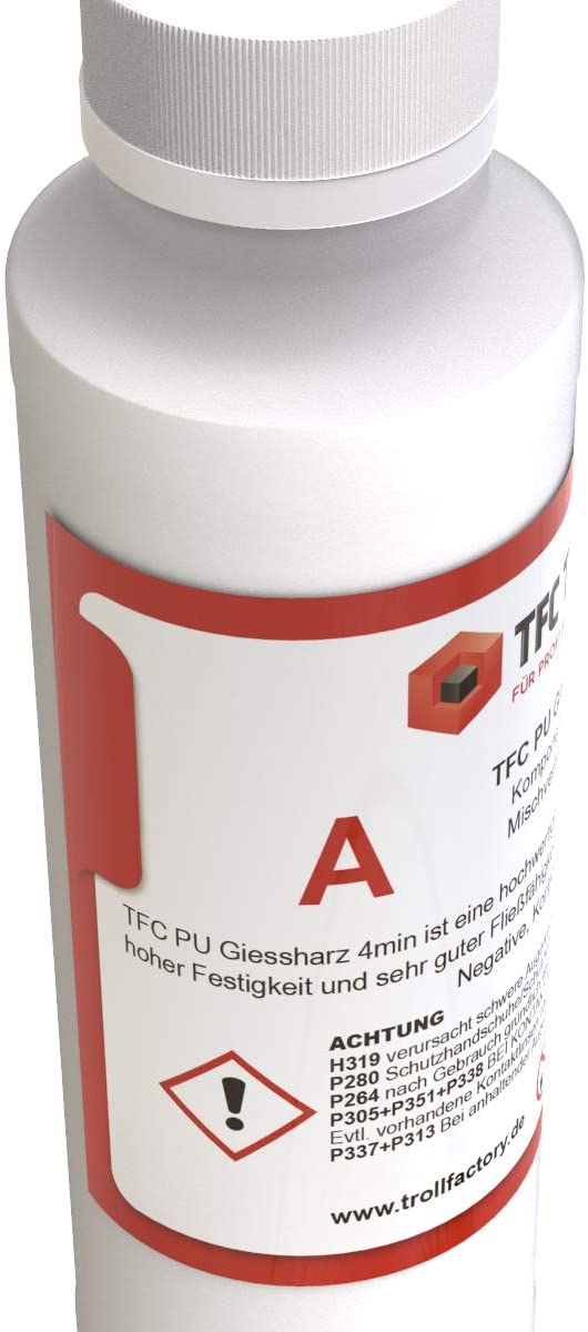 Polyment PU Giessharz Resin 4 Min. I Zweikomponenten-Giessmasse, beige I dünnflüssig,