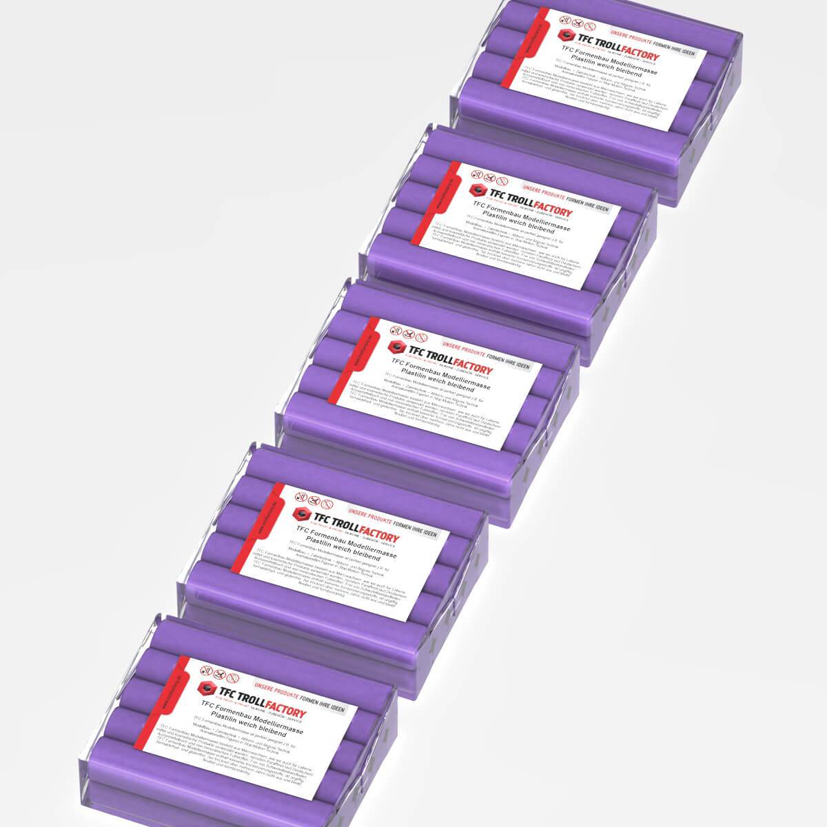 Polyment Formenbau Modelliermasse violett Plastilin weich bleibend schwefelfrei