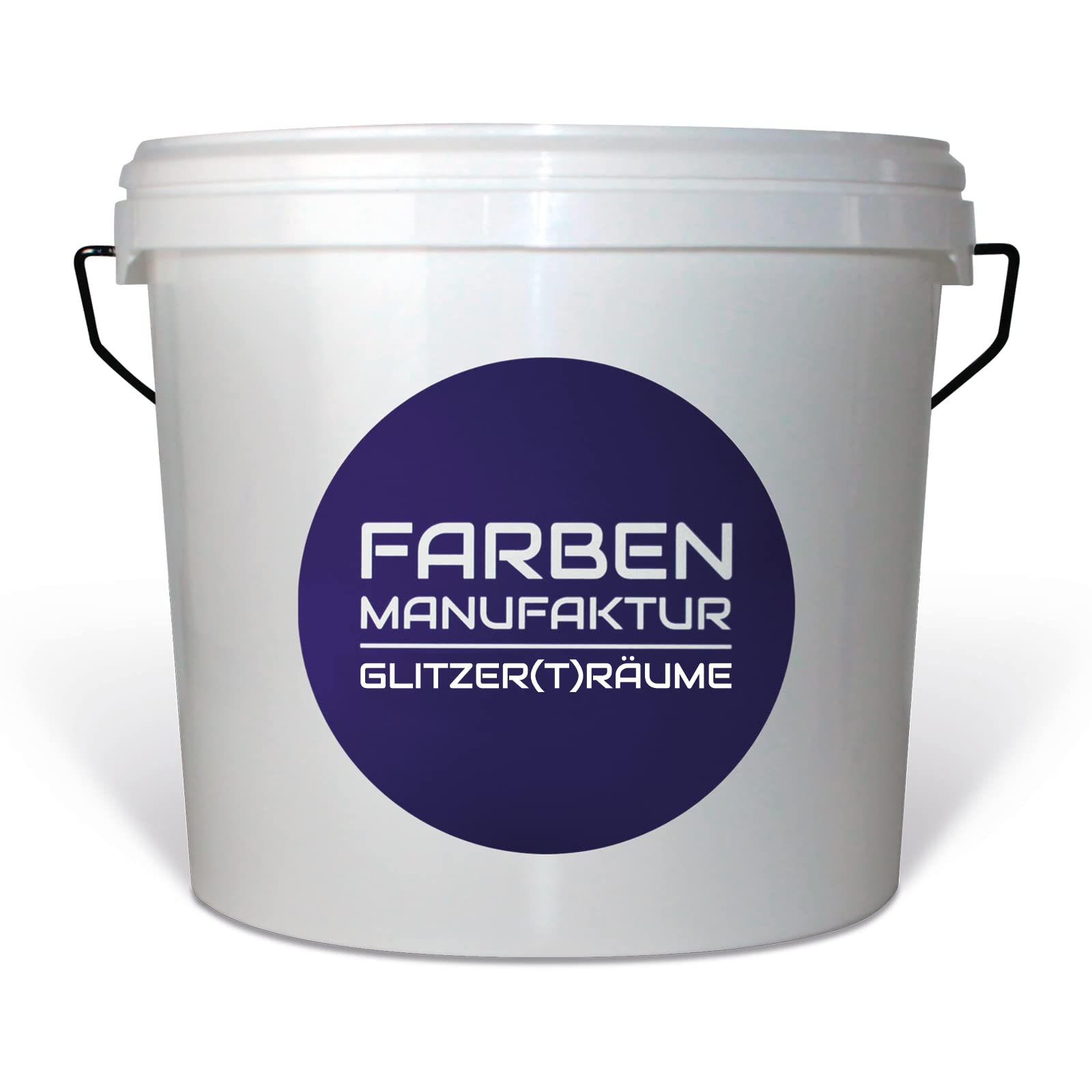 Glitzerfarbe Glitterwandfarbe Latex Glitter Dispersionsfarbe Wandfarbe Farben Manufaktur (schwarz holo, 2L)