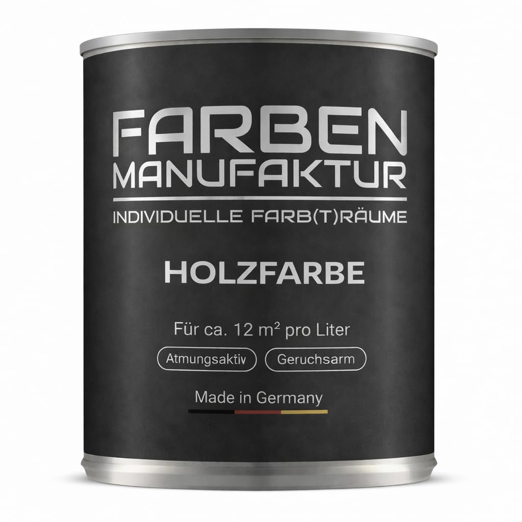 Farben Manufaktur Holzschutzlack Holzfarbe Wetterschutzfarbe Holzlack Holzdecklack bunt RAL 0,5-1L, Farbe: ca. RAL 4008 Signalviolett, Größe: 1L
