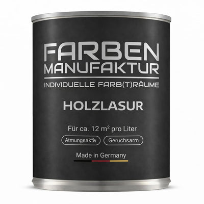 Farben Manufaktur Holzlasur Lasur Holzfarbe Holzschutzlack Holzlack lasierend nicht deckend RAL 1L, Farbe: ca. RAL 3011 Braunrot