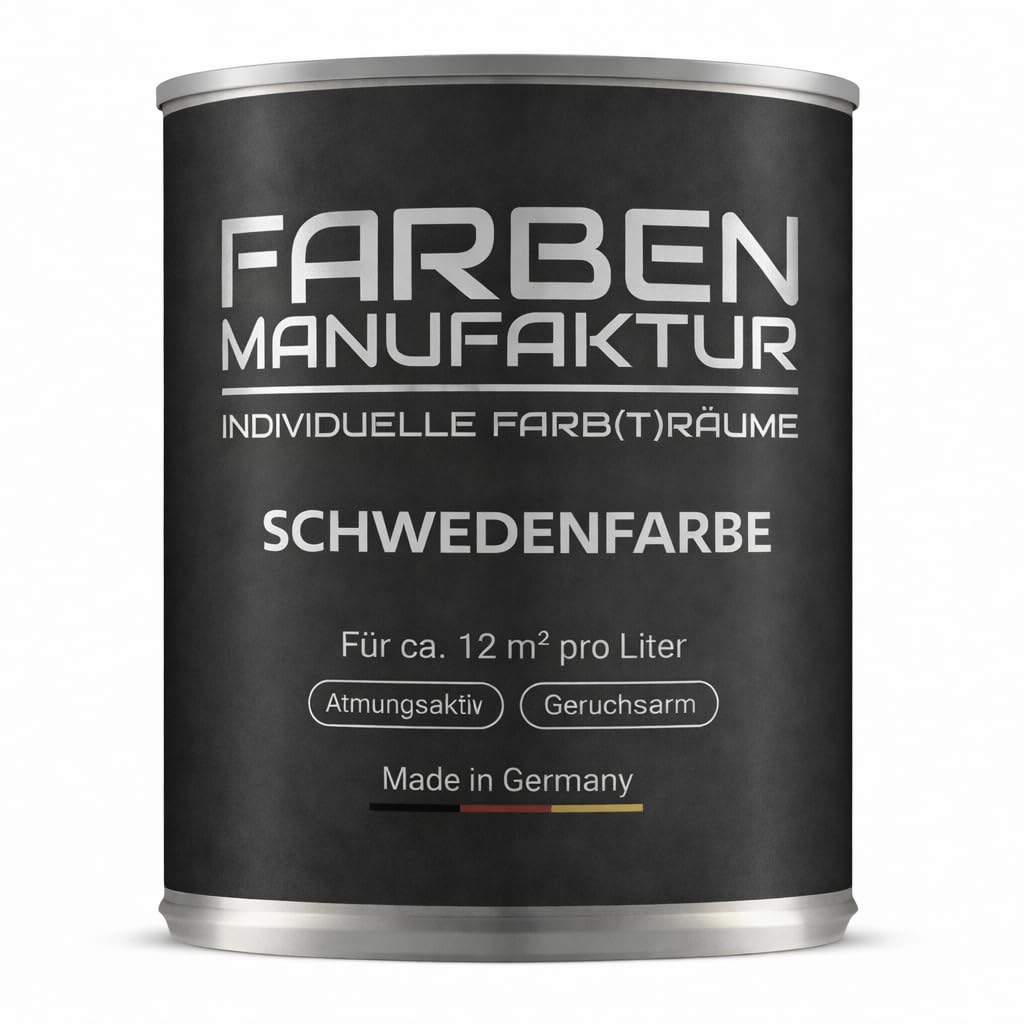 Schwedenfarbe Holzfarbe Außen Wetterfest – Holzschutzfarbe für Fassade, Gartenhaus, Zaun & Scheune – Diffusionsoffen & Nachhaltig Wetterschutzfarbe 1/2/5L, Größe: 2L, Farbe: Schweden moosgrün