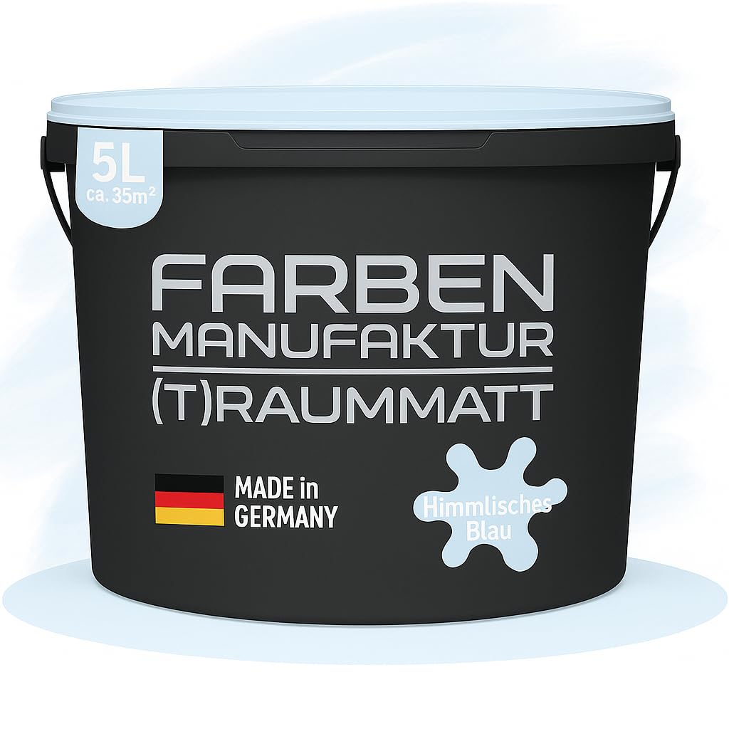 Farben Manufaktur (T) raummatt Wandfarbe Innenwandfarbe Innenfarbe Dispersionsfarbe Trendfarbe 2022 1/2/5/10L, Farbe: luftiges rosa, Größe: 2L