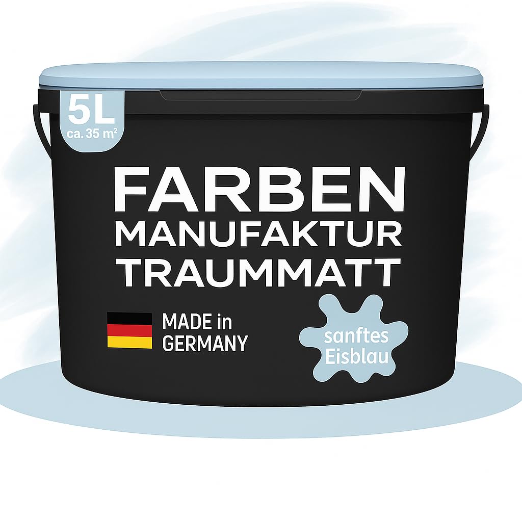 Farben Manufaktur (T) raummatt Wandfarbe Innenwandfarbe Innenfarbe Dispersionsfarbe Trendfarbe 2022 1/2/5/10L, Farbe: luftiges rosa, Größe: 2L