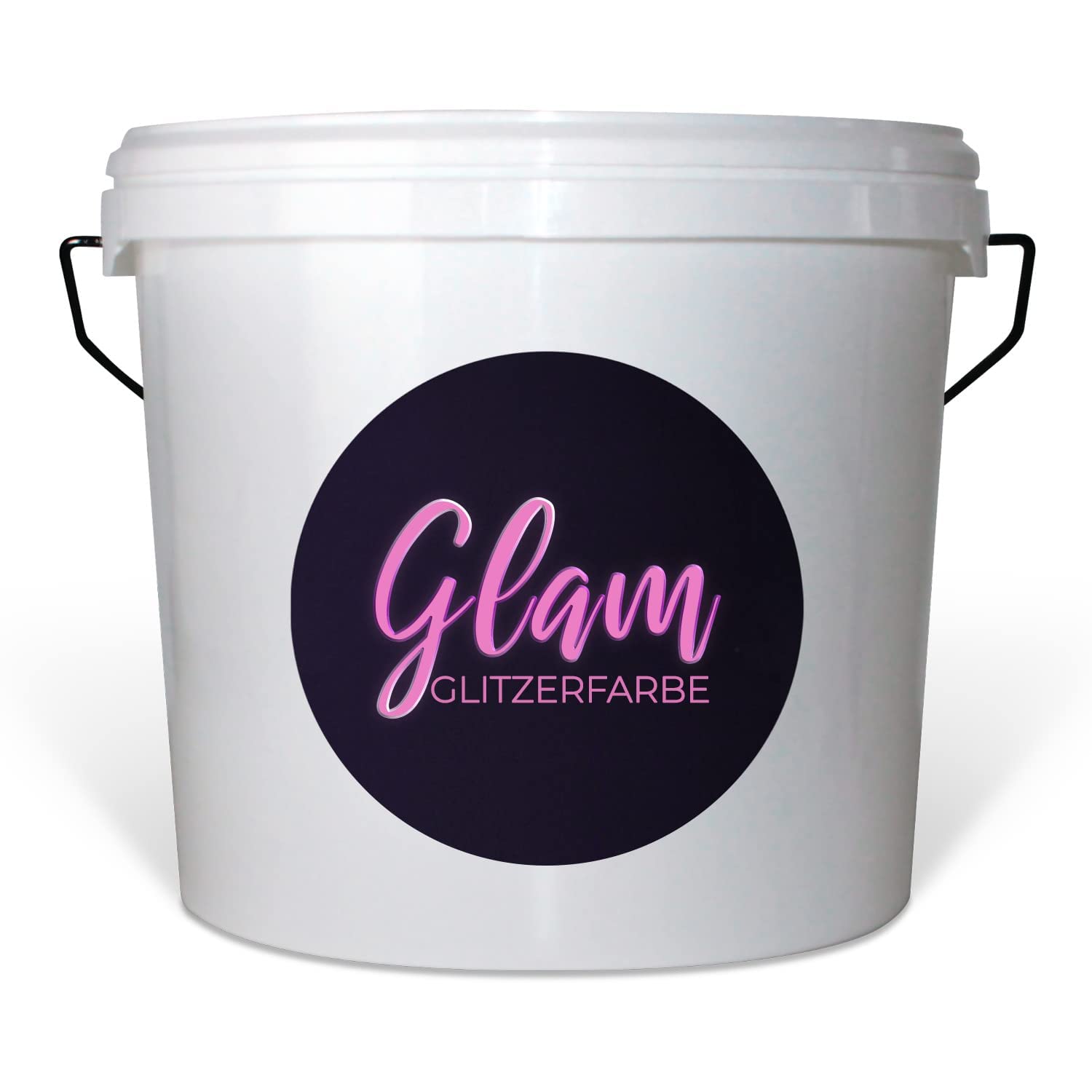 Wandfarbe Glitzerfarbe Kreidefarbe auf Kreidebasis mit Glitzer Innenfarbe Innenwandfarbe Glam Ladies Collection f5L, Farbe: Flamingo mit Gold Glitzer