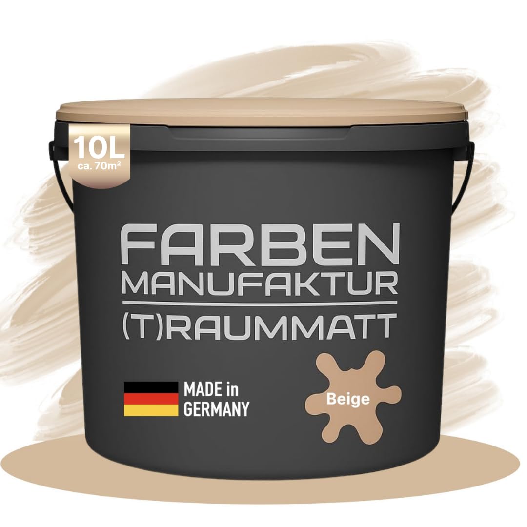 Farben Manufaktur (T) raummatt Wandfarbe Innenwandfarbe Innenfarbe Dispersionsfarbe Trendfarbe 2022 1/2/5/10L, Farbe: luftiges rosa, Größe: 2L