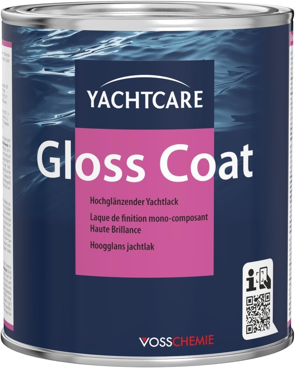 Yachtcare Gloss Coat 750ML - 1- komponentiger Boot & Yachtlack, Grau