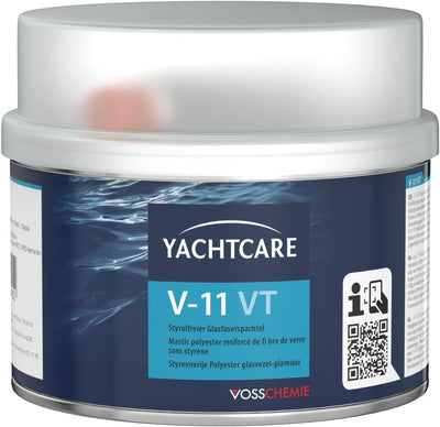 Yachtcare Polyesterspachtel 400 g styrolfrei – 2K Glasfaserspachtel für Auto, Boot, Metall, Holz & GFK – geringer Schrumpf, schnell trocken und schleifbar