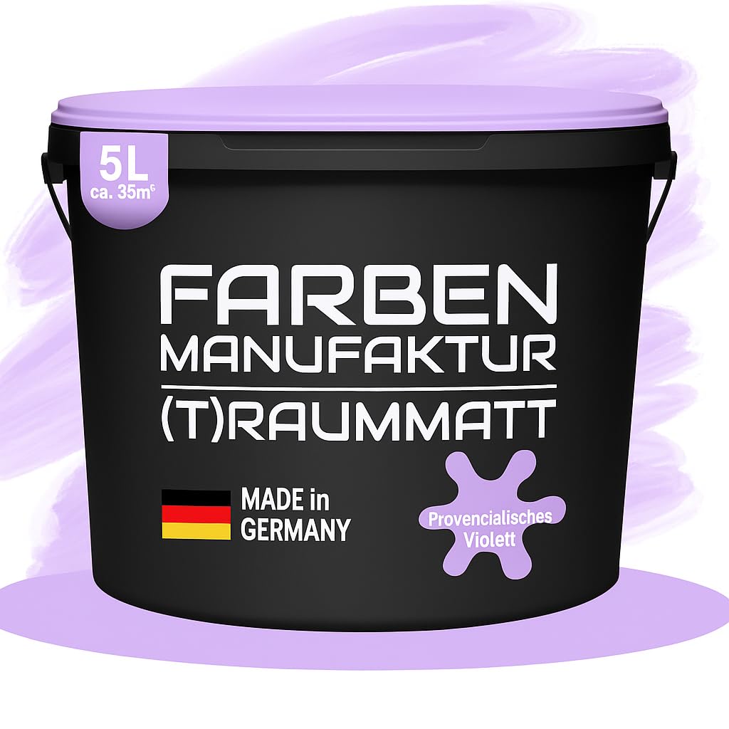 Farben Manufaktur (T) raummatt Wandfarbe Innenwandfarbe Innenfarbe Dispersionsfarbe Trendfarbe 2022 1/2/5/10L, Farbe: luftiges rosa, Größe: 2L