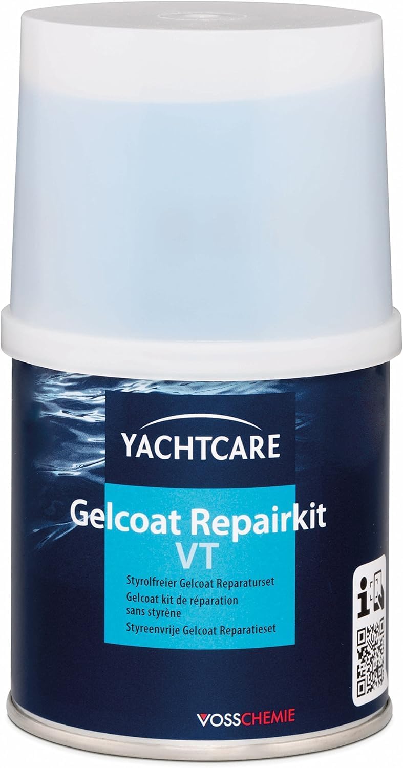 Yachtcare Gelcoat Repair Kit 200g - Für die zuverlässige Reparatur von Gelcoatschäden RAL 9001