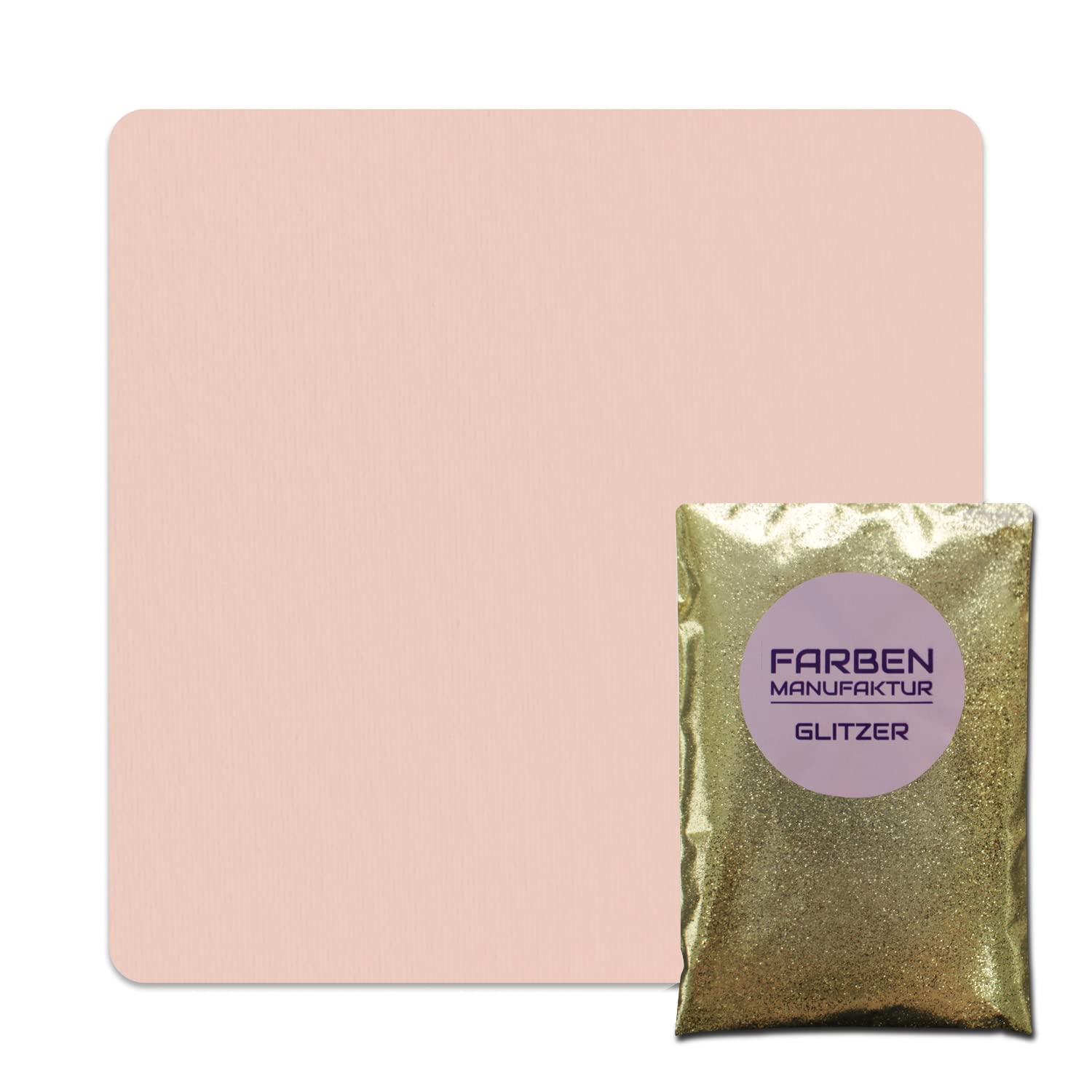 Wandfarbe Glitzerfarbe Kreidefarbe auf Kreidebasis mit Glitzer Innenfarbe Innenwandfarbe Glam Ladies Collection f5L, Farbe: Flamingo mit Gold Glitzer