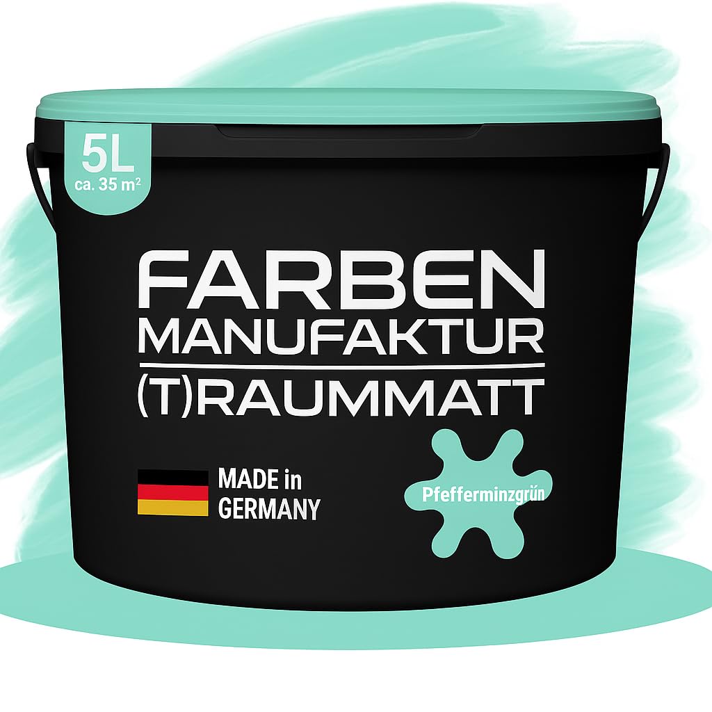 Farben Manufaktur (T) raummatt Wandfarbe Innenwandfarbe Innenfarbe Dispersionsfarbe Trendfarbe 2022 1/2/5/10L, Farbe: luftiges rosa, Größe: 2L
