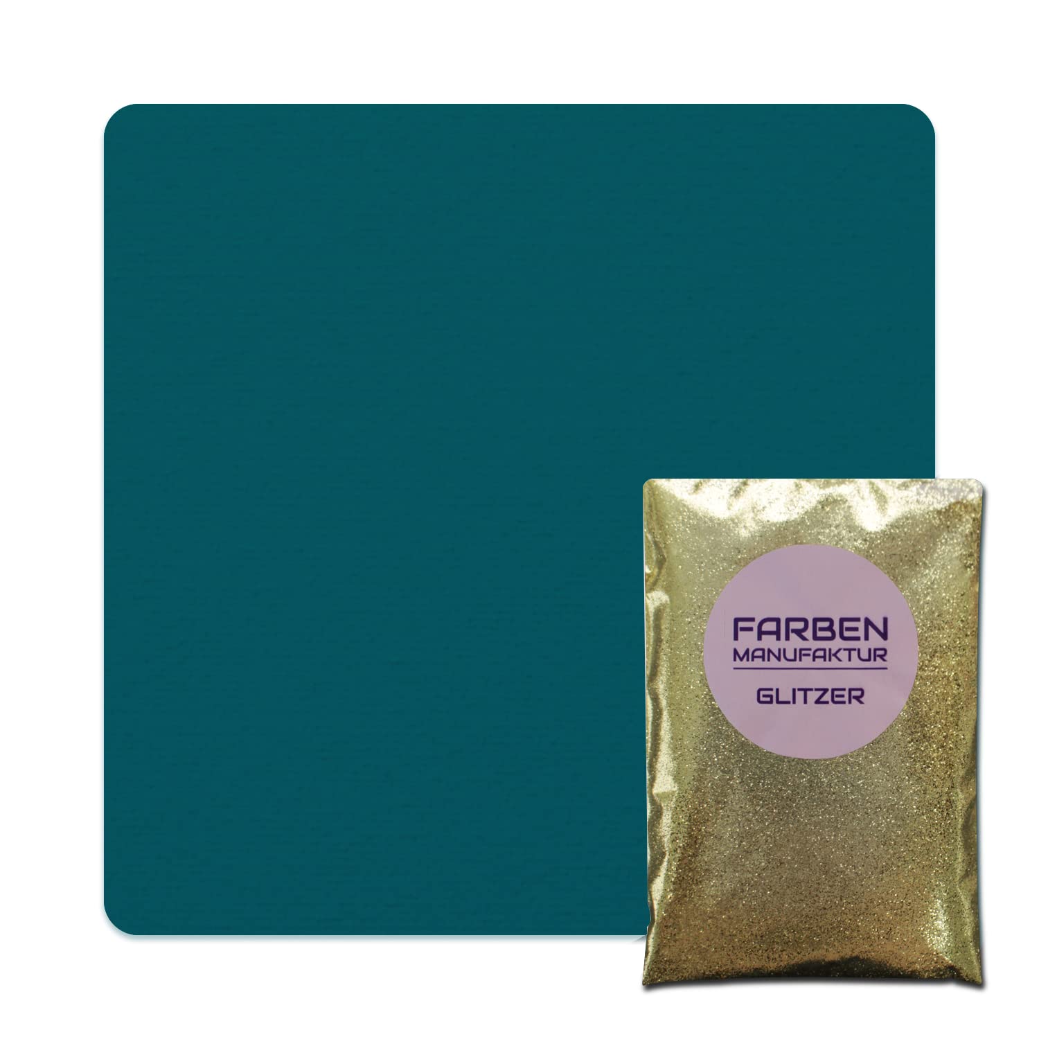 Wandfarbe Glitzerfarbe Kreidefarbe auf Kreidebasis mit Glitzer Innenfarbe Innenwandfarbe Glam Ladies Collection f5L, Farbe: Flamingo mit Gold Glitzer