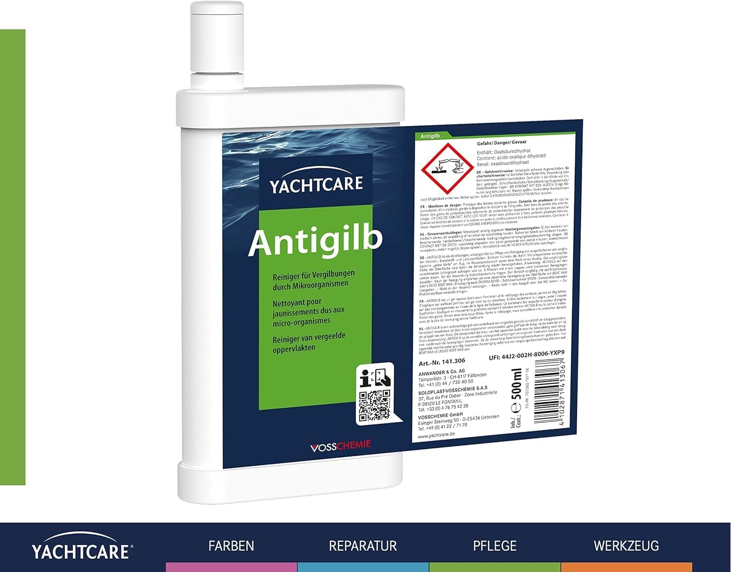 Yachtcare Anti Gilb 500ml - GFK und Gelcoat Reiniger für Boot & Caravan