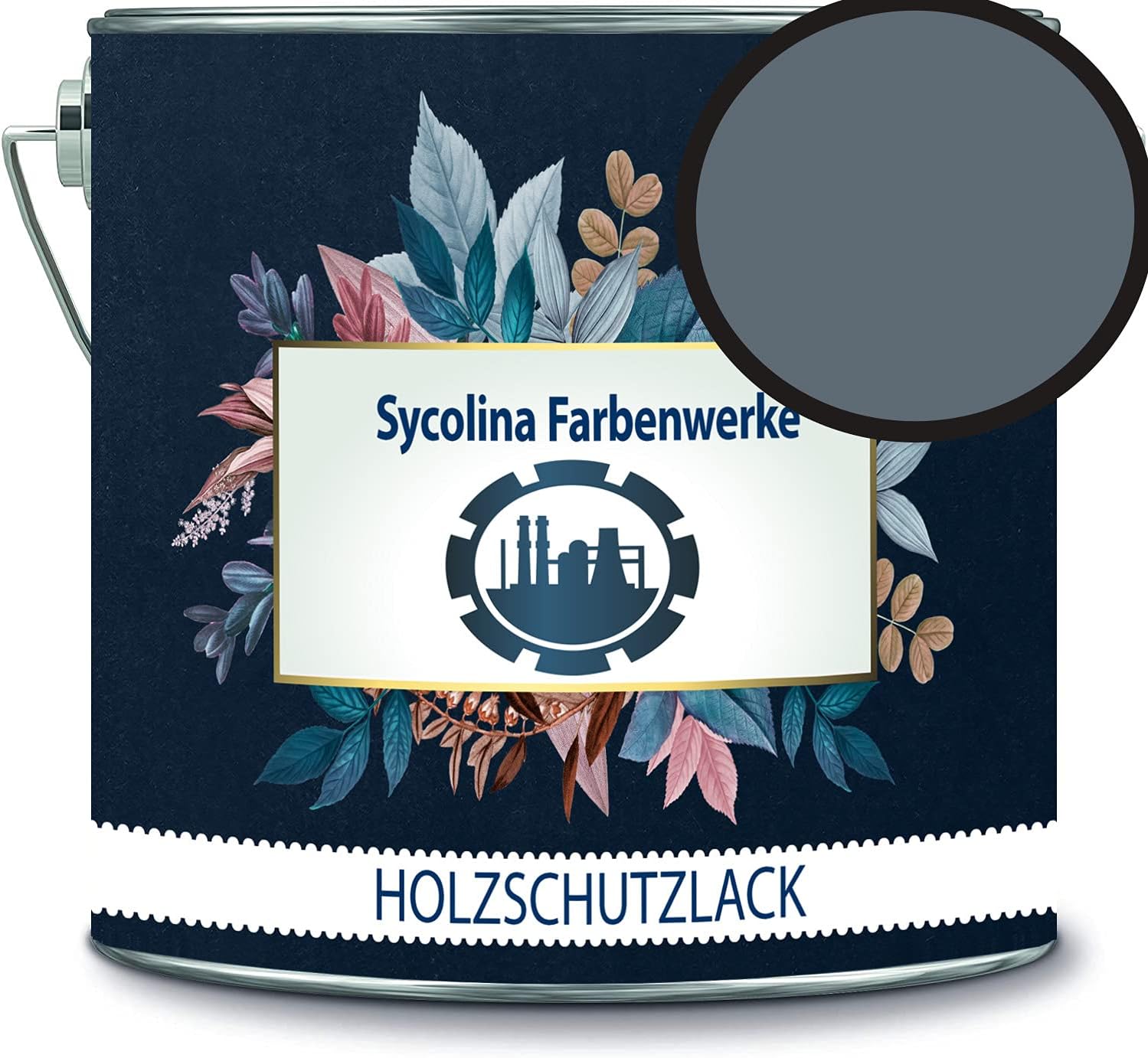 Holzschutzlack Holzlack Holzlasur wetterbeständiger Langzeitschutz Wetterschutzfarbe Holzschutzfarbe RAL 7031 Blaugrau // Sycolina Farbenwerke