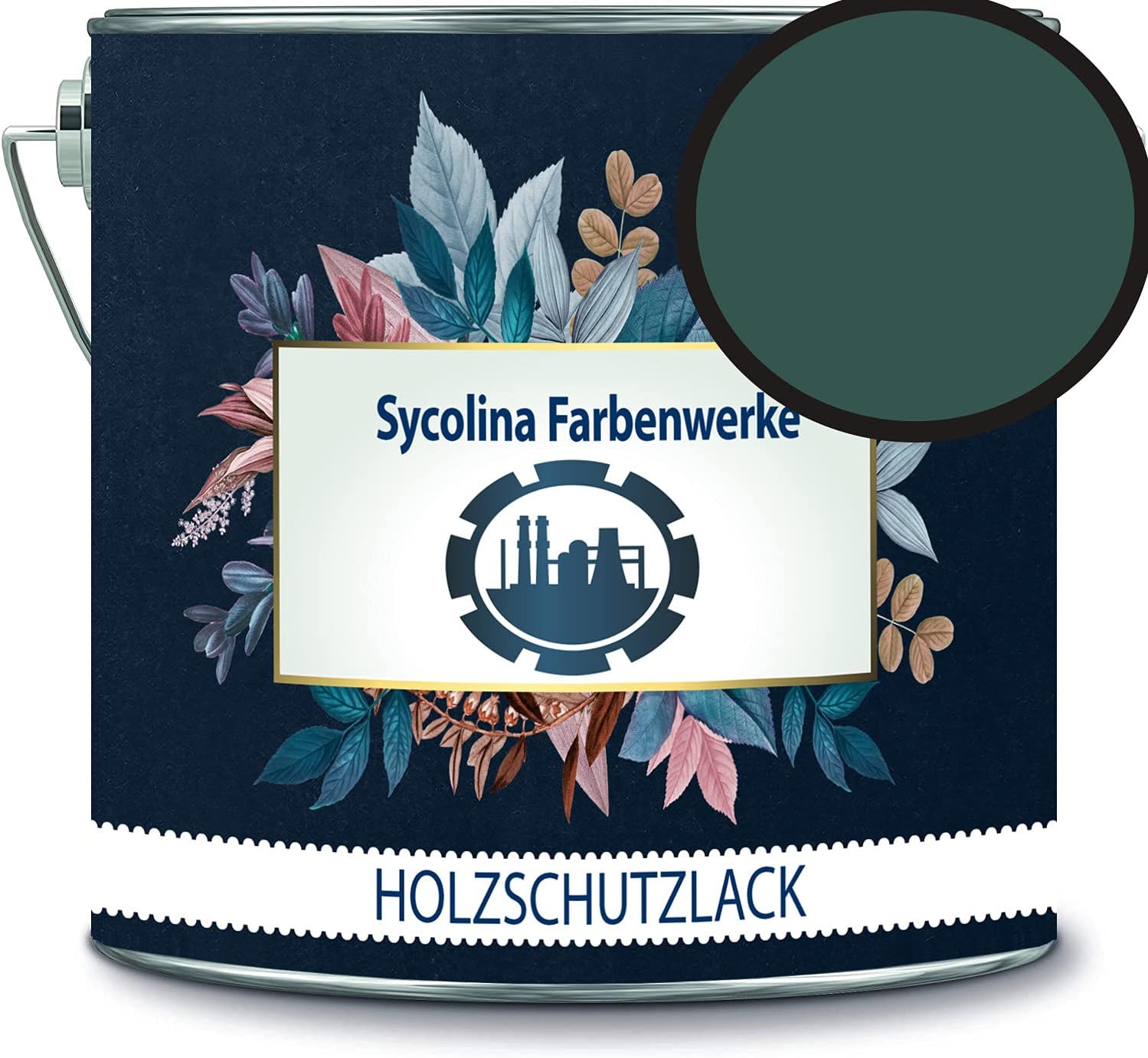 Holzschutzlack Holzlack Holzlasur wetterbeständiger Langzeitschutz Wetterschutzfarbe Holzschutzfarbe RAL 6028 Kieferngrün // Sycolina Farbenwerke
