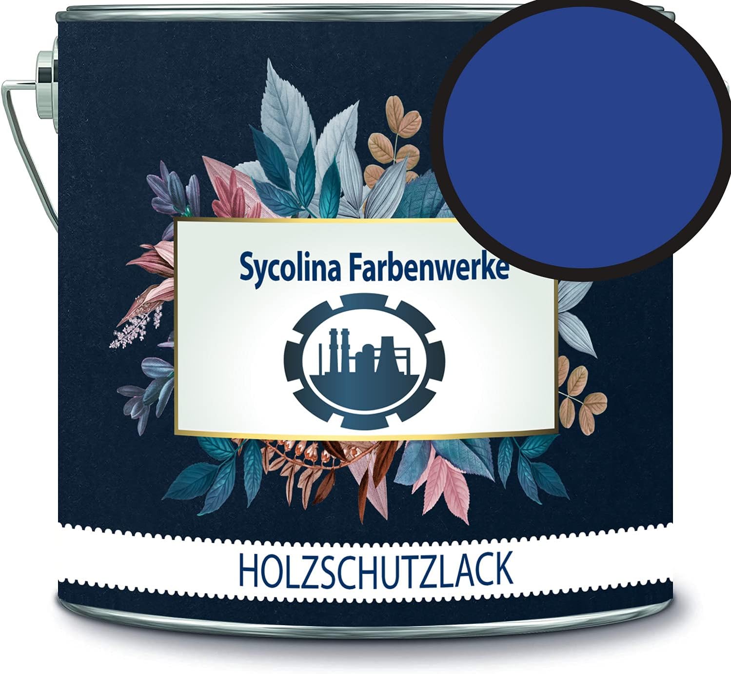 Holzschutzlack Holzlack Holzlasur wetterbeständiger Langzeitschutz Wetterschutzfarbe Holzschutzfarbe RAL 5005 Signalblau // Sycolina Farbenwerke