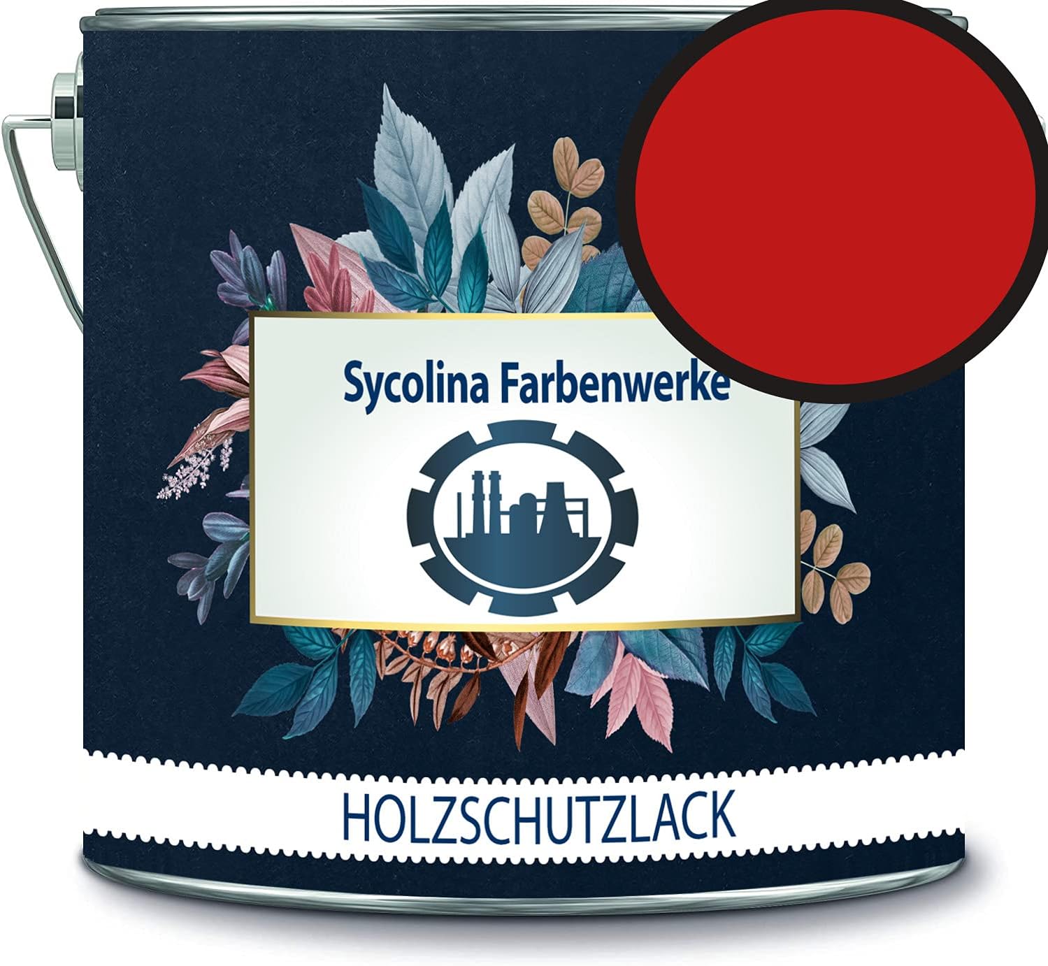 Holzschutzlack Holzlack Holzlasur wetterbeständiger Langzeitschutz Wetterschutzfarbe Holzschutzfarbe RAL 3020 Verkehrsrot // Sycolina Farbenwerke