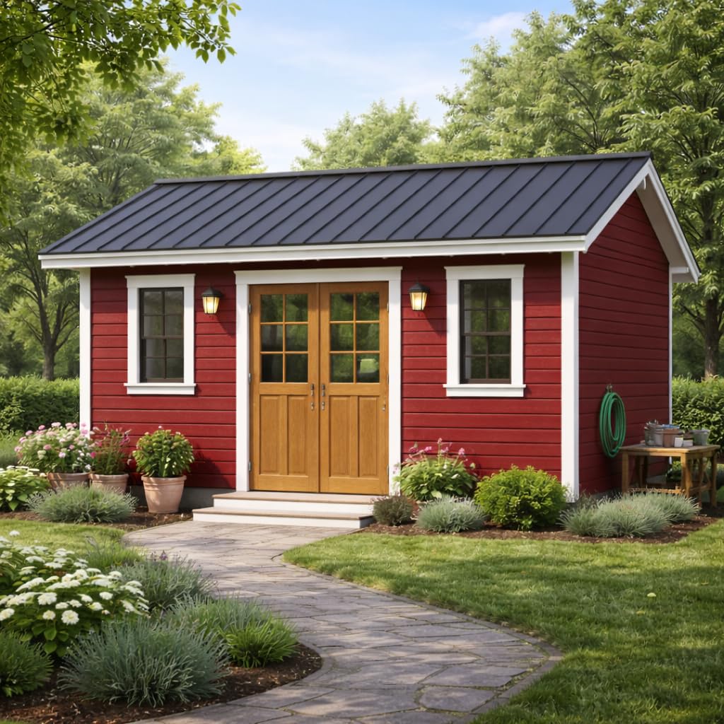 Schwedenfarbe Holzfarbe Außen Wetterfest – Holzschutzfarbe für Fassade, Gartenhaus, Zaun & Scheune – Diffusionsoffen & Nachhaltig Wetterschutzfarbe, Größe: 1L, Farbe: Schweden blau