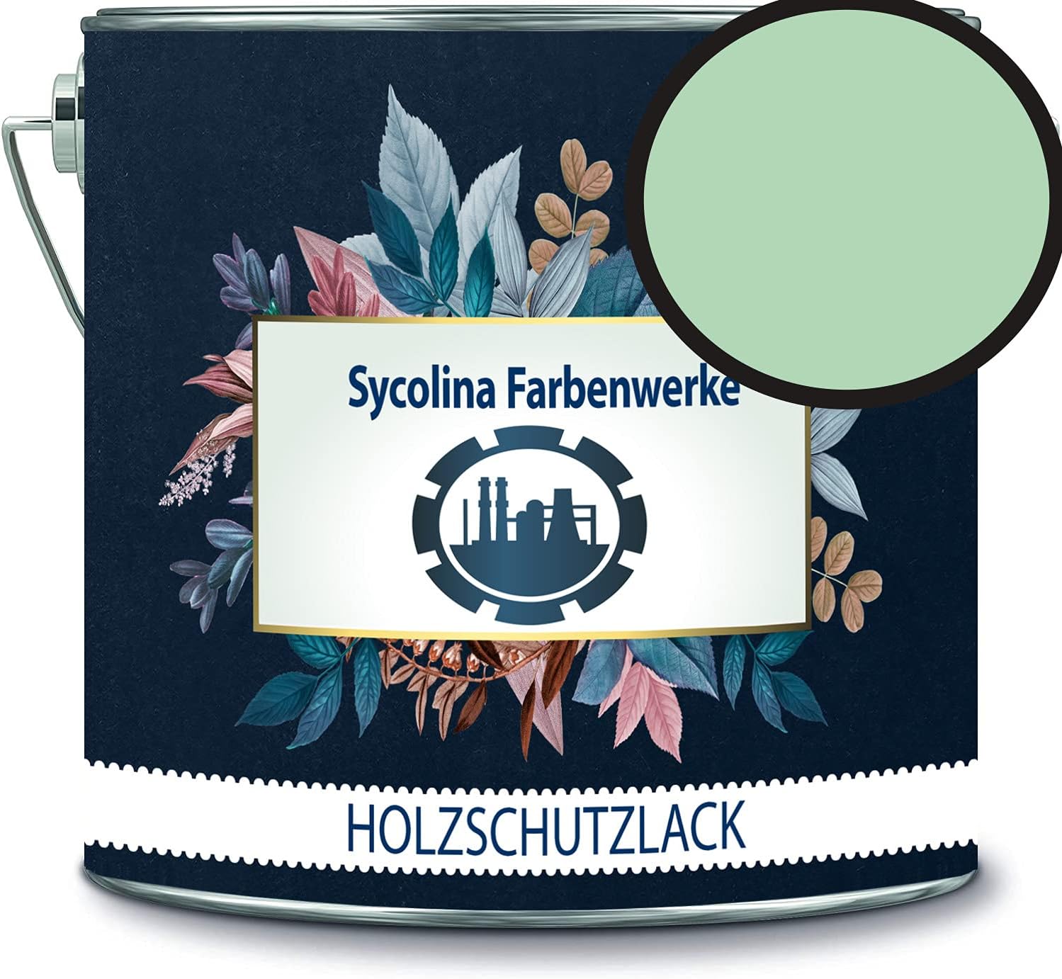Holzschutzlack Holzlack Holzlasur wetterbeständiger Langzeitschutz Wetterschutzfarbe Holzschutzfarbe RAL 6019 Weißgrün // Sycolina Farbenwerk