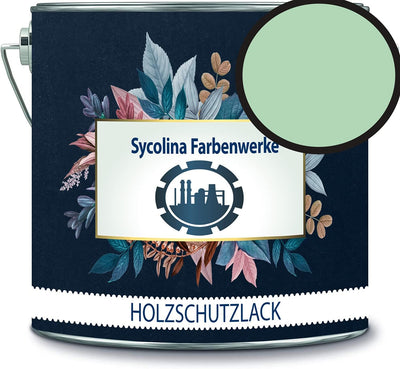 Holzschutzlack Holzlack Holzlasur wetterbeständiger Langzeitschutz Wetterschutzfarbe Holzschutzfarbe RAL 6019 Weißgrün // Sycolina Farbenwerk